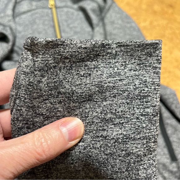 Lululemon Wm’s Stride Hoodie Long Jacket II In Heathered Black & Gray Sz 6 - Picture 14 of 15